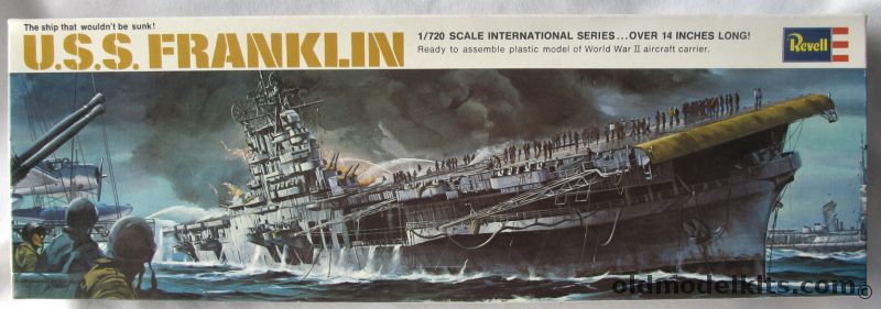 Revell 1/720 USS Franklin - CV-13 Aircraft Carrier  Essex Class, H484 plastic model kit